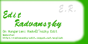 edit radvanszky business card